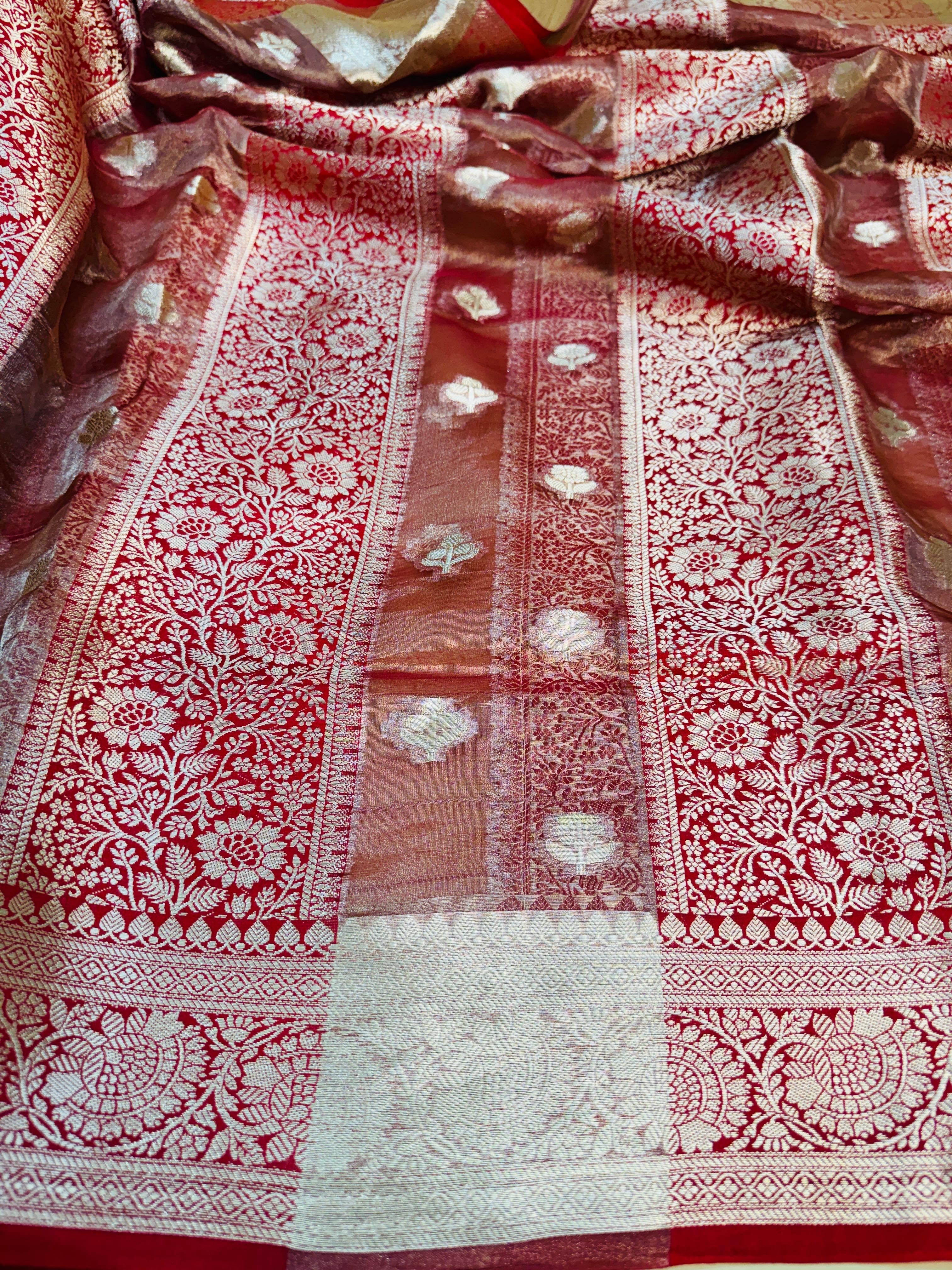 Pure Banarasi Chiniya Tissue Brocade Saree