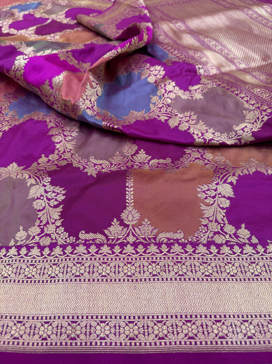 Pure Banarasi Katan Silk Rangkaat Saree