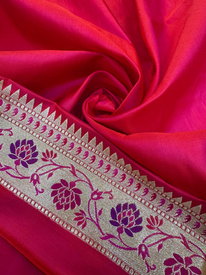 Pure Banarasi Satin Silk Dollar Buti Paithani Saree