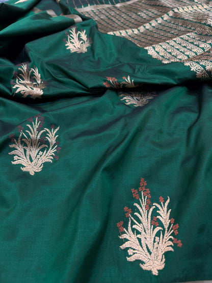 Pure Banarasi Katan Silk Kadhwa Buta Saree