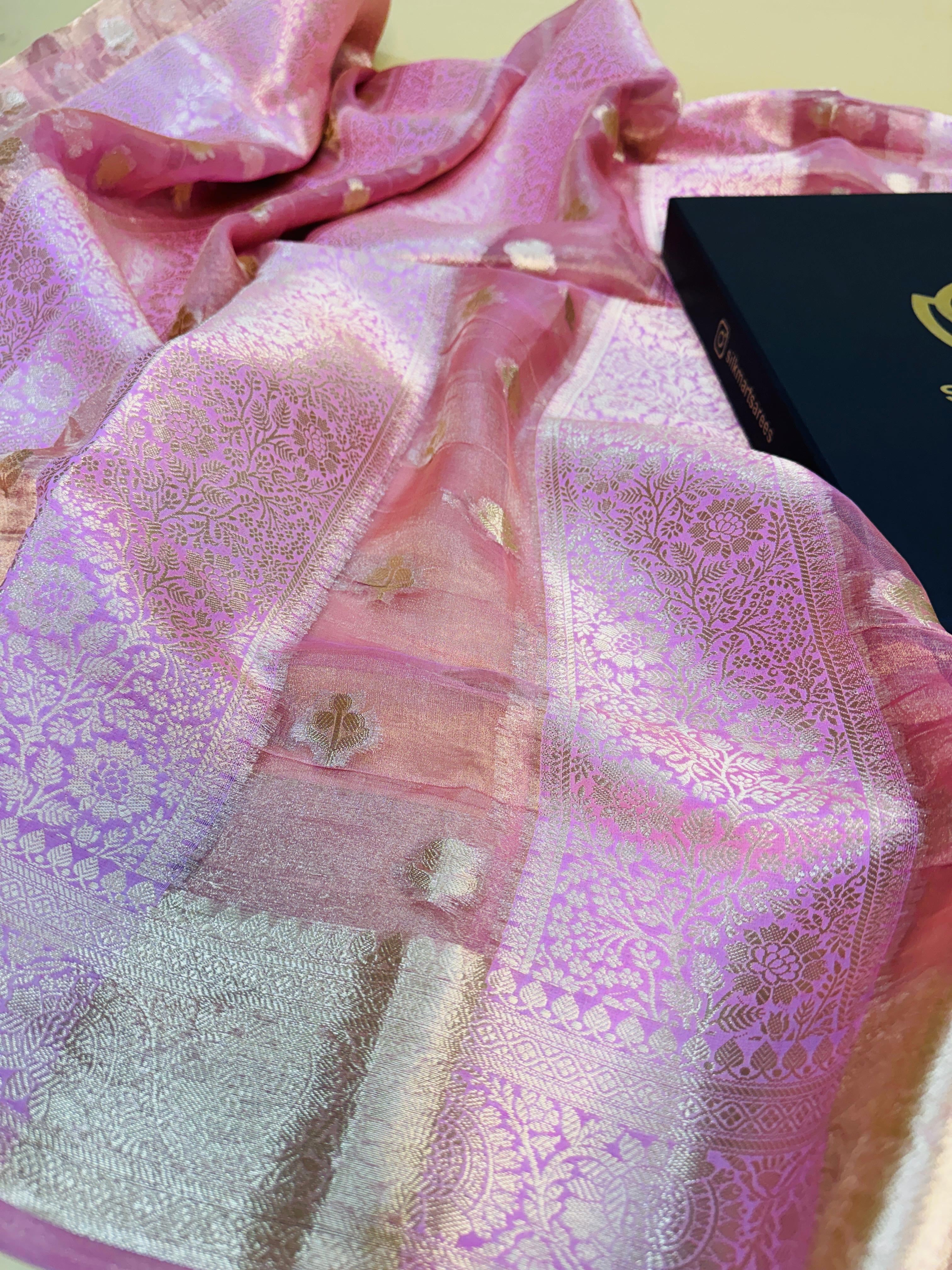 Pure Banarasi Chiniya Tissue Brocade Saree