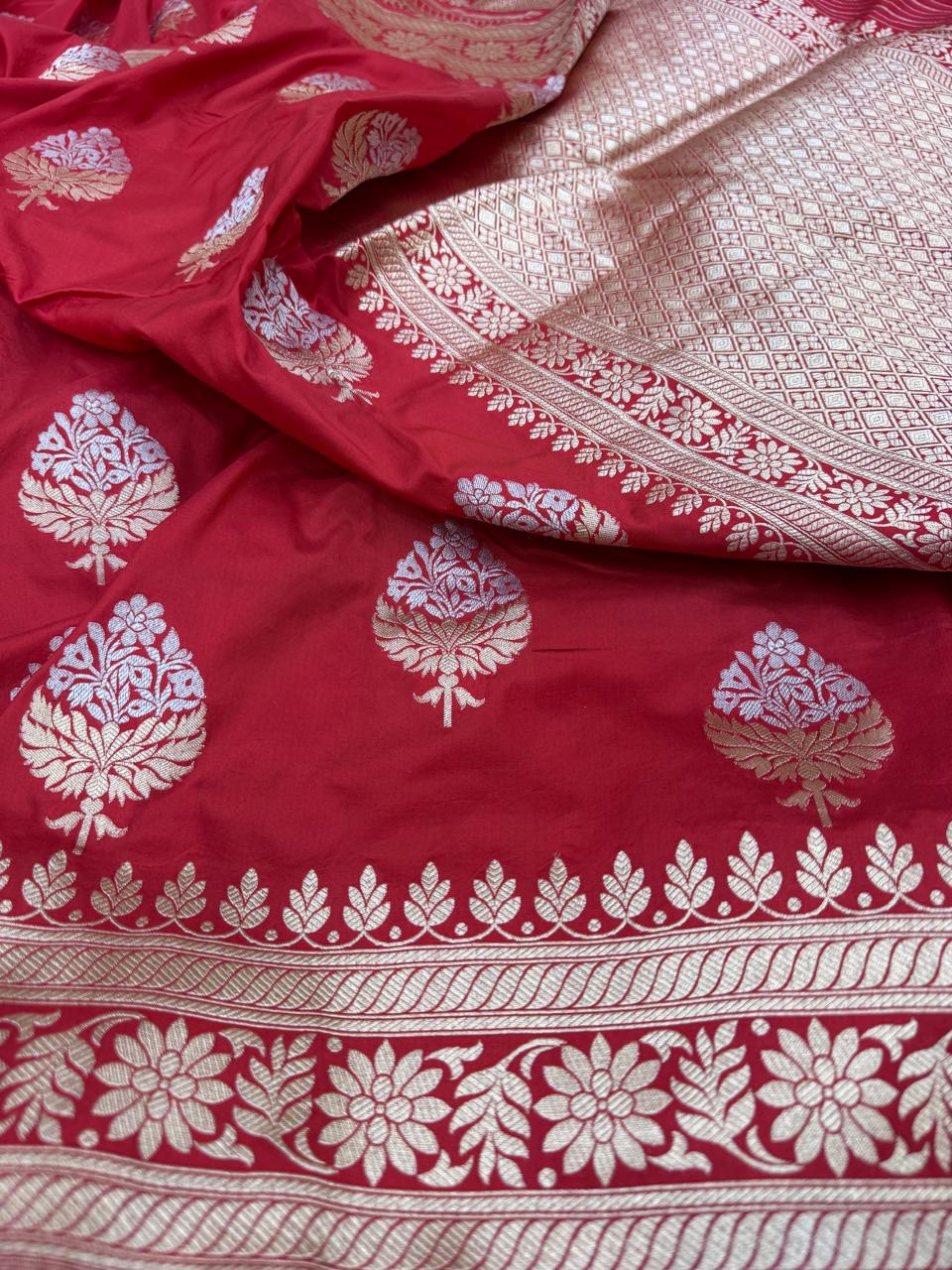 Pure Banarasi Katan Silk Buta Saree