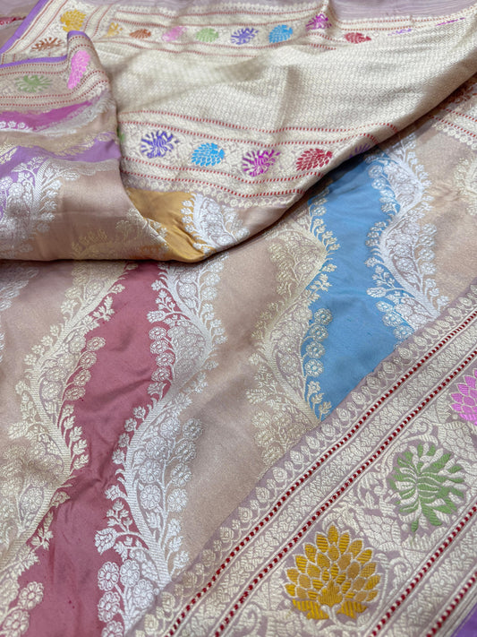 Pure Banarasi Katan Silk Rangkaat Saree