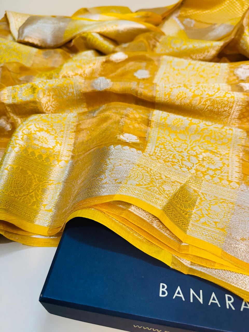 Pure Banarasi Chiniya Tissue Brocade Saree