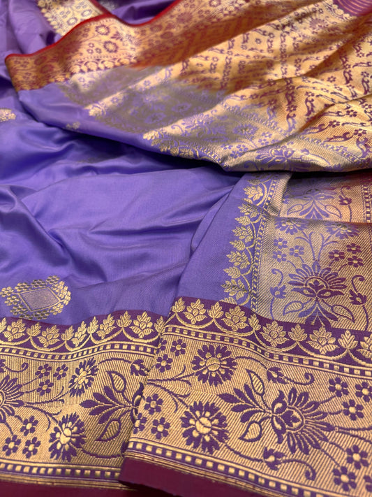 Pure Banarasi Katan Silk Kadhwa Buti Saree