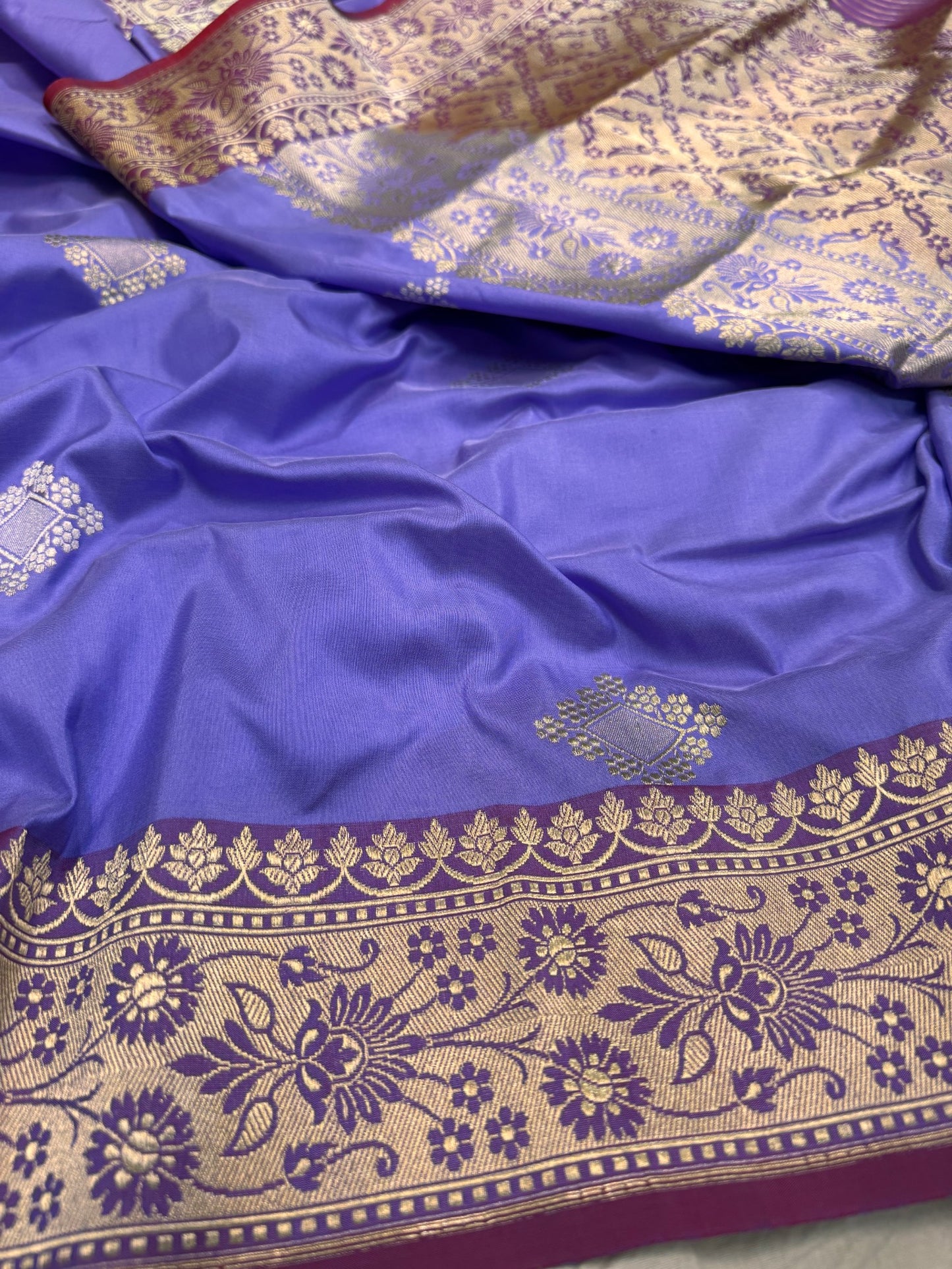 Pure Banarasi Katan Silk Kadhwa Buti Saree