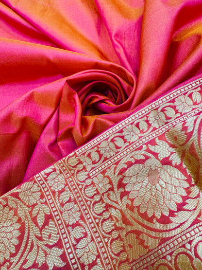 Pure Banarasi Katan Silk Jaal Saree