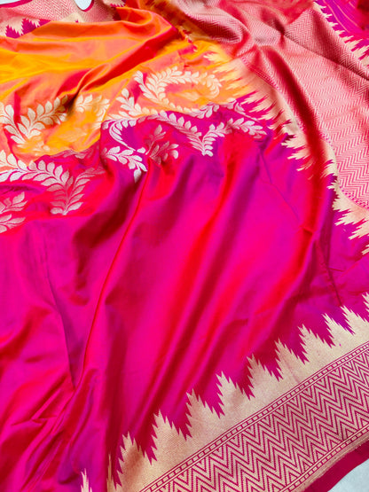 Pure Banarasi Designer Half & Half Sarees
