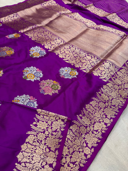 Pure Banarasi Katan Silk Brocade Sarees