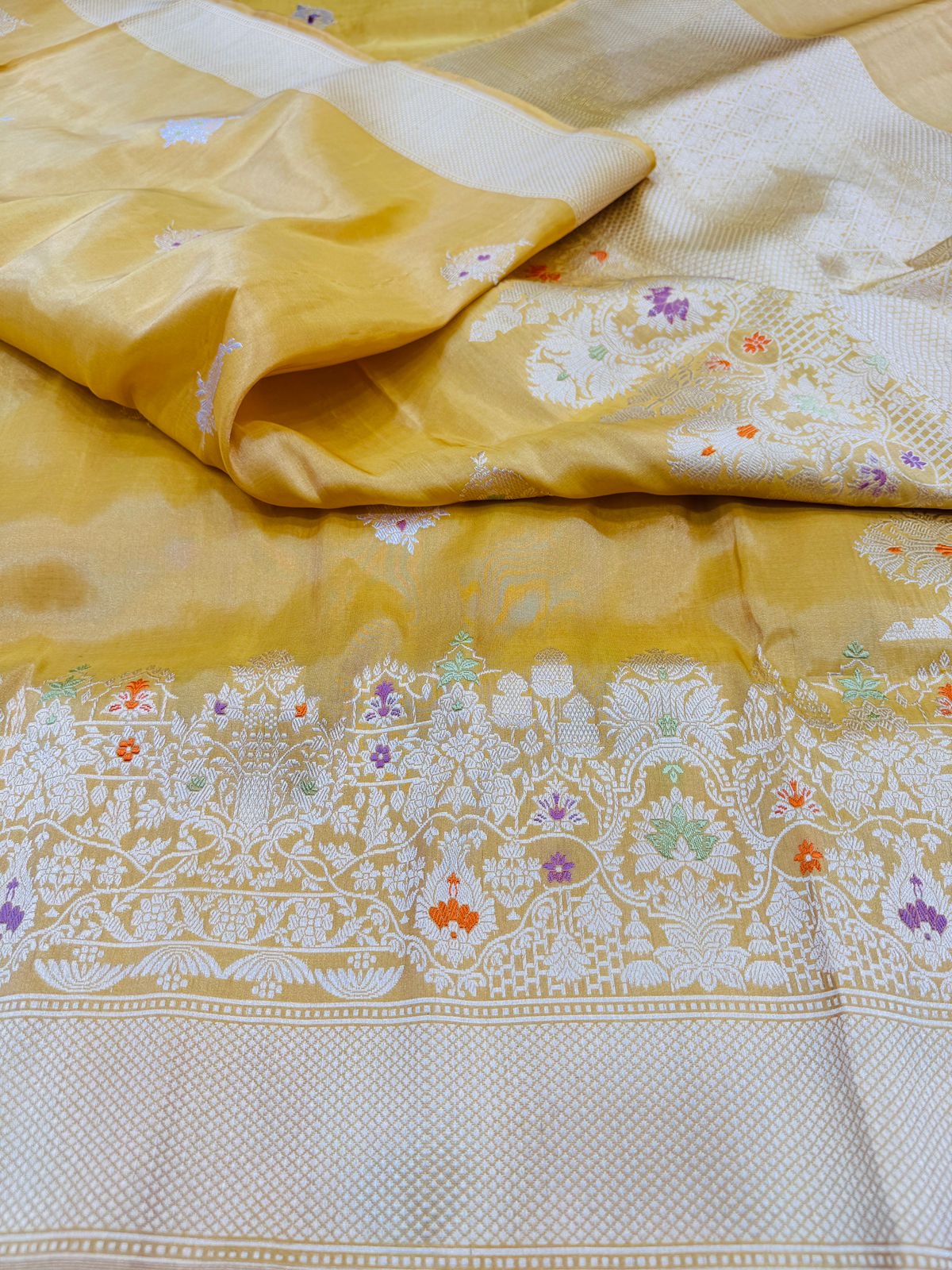 Pure Banarasi Katan Tissue Silk Saree