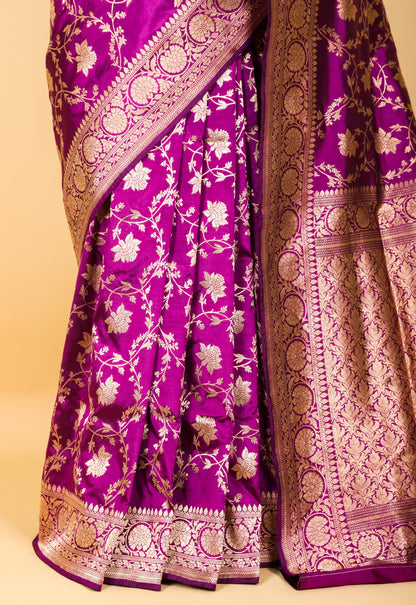Pure Katan Silk Kadhwa Jaal Saree