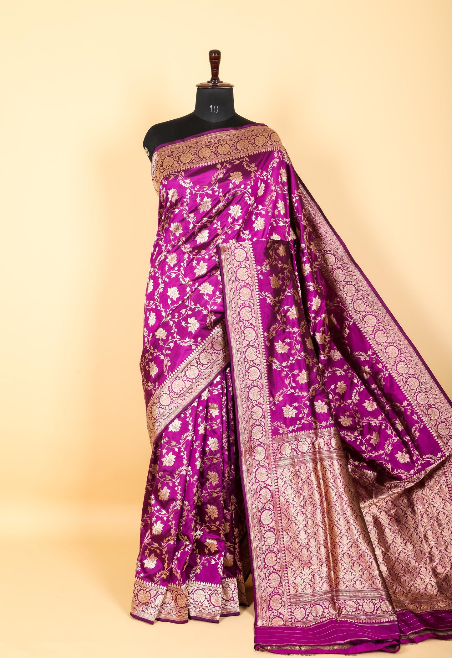 Pure Katan Silk Kadhwa Jaal Saree