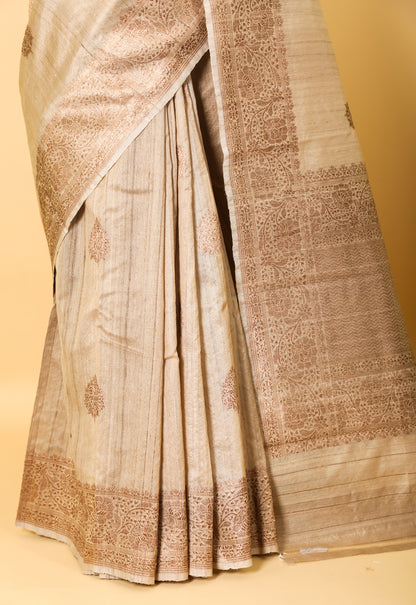Pure Tasar Silk Banarasi Saree
