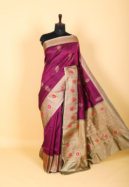 Pure Tasar Silk Banarasi Saree