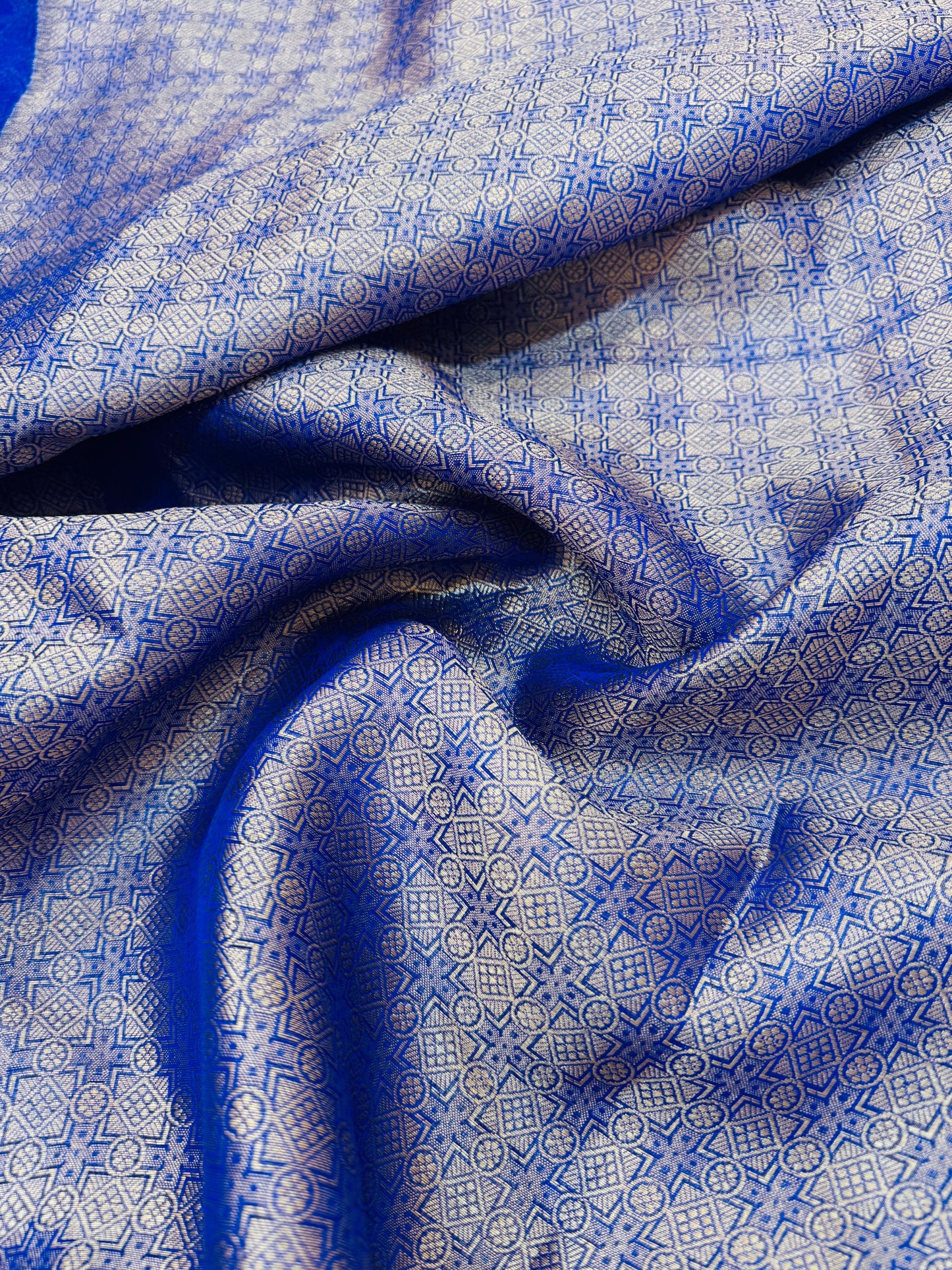 Pure Banarasi Kora Silk Jaal Saree With Satin Border