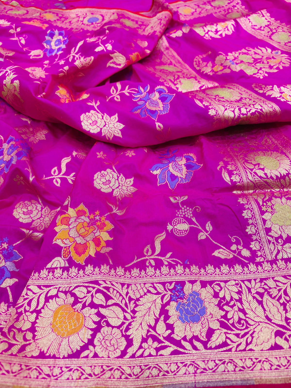 Cutwork Katan Mina Jaal Saree