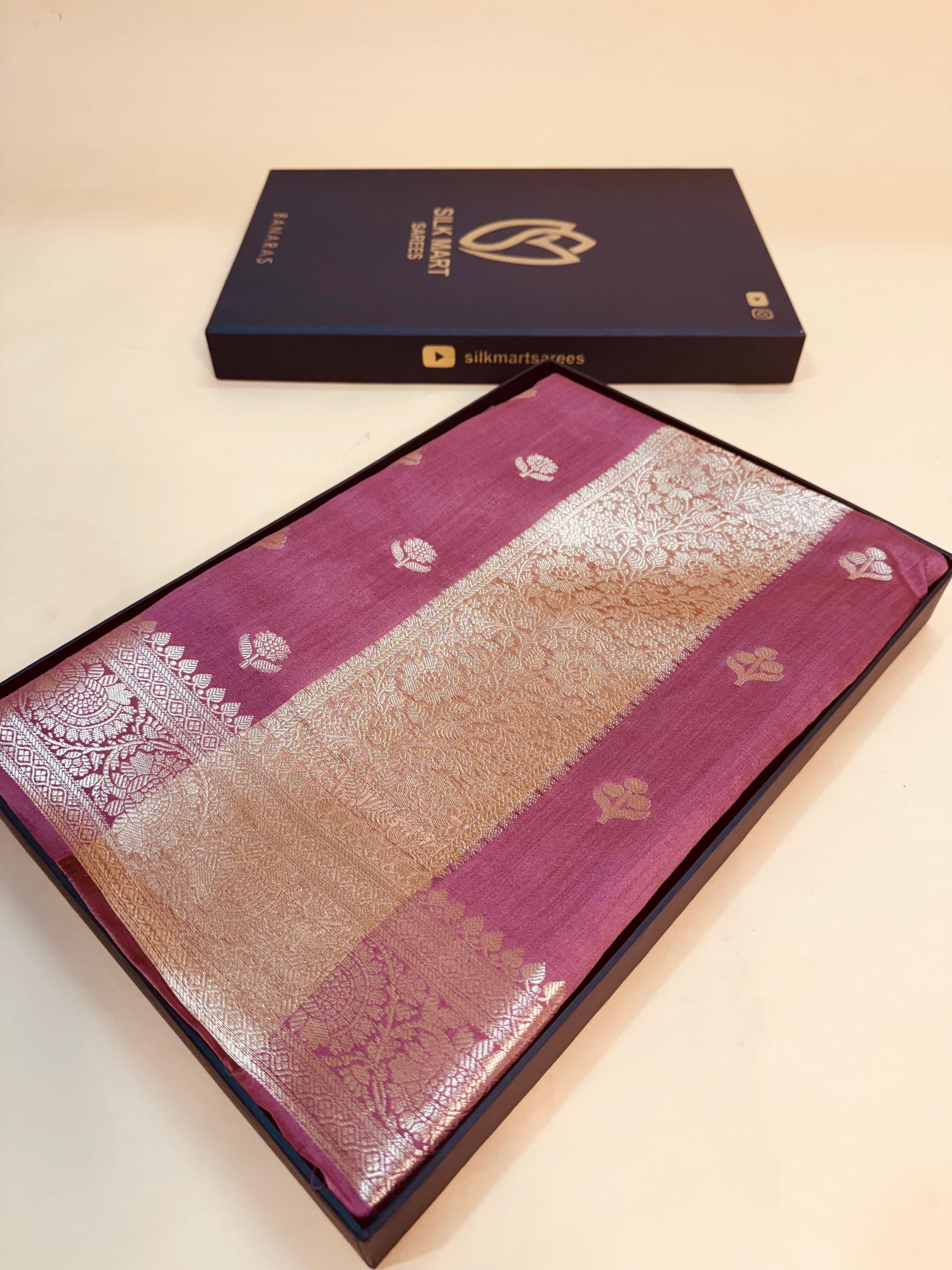 Pure Banarasi Chiniya Tissue Brocade Saree
