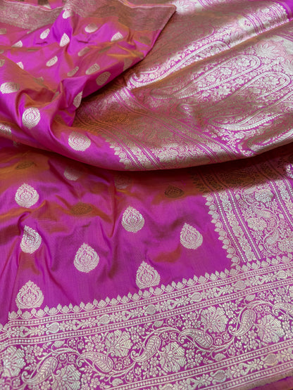 Pure Banarasi Katan Silk Simple Buta Saree