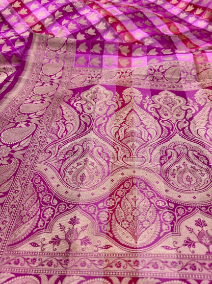 Pure Banarasi Katan Silk Rangkaat Saree