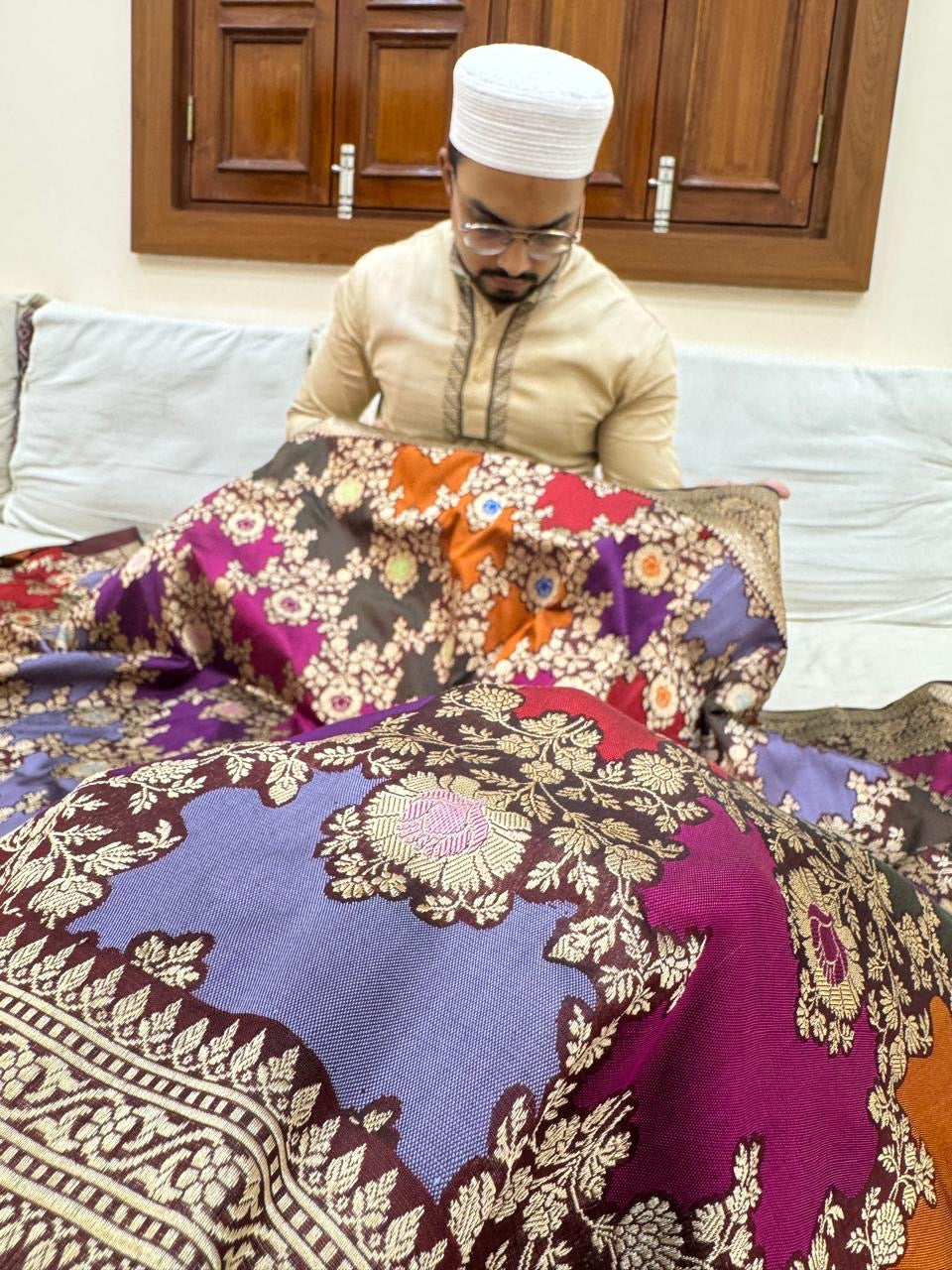 Pure Banarasi Katan Silk Rangkaat Saree