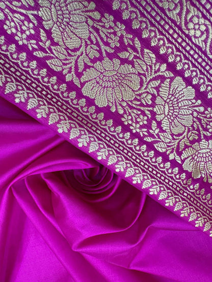 Pure Banarasi Katan Silk Strips Saree