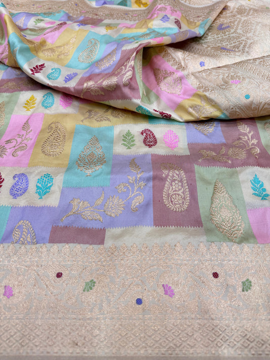 Pure Banarasi Katan Silk Rangkaat Saree