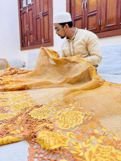 Pure Banarasi Tissue Silk Embroidery Saree