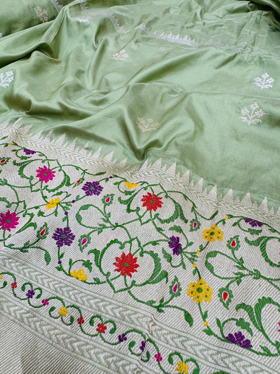 Pure Banarasi Katan Silk Designer Skirt Sarees