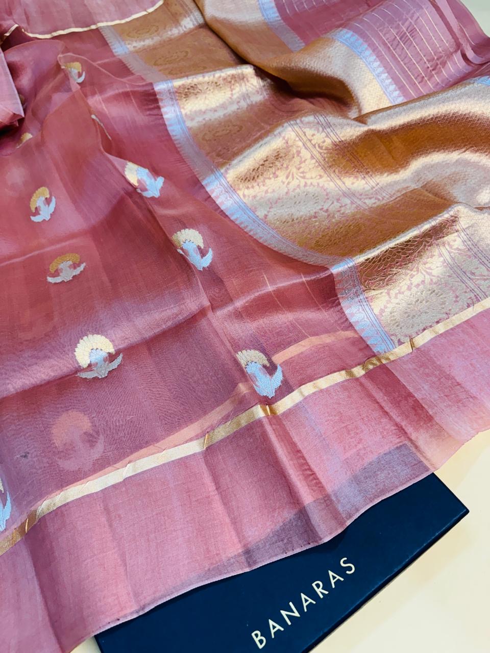 Kora Organza Silk Buta Saree