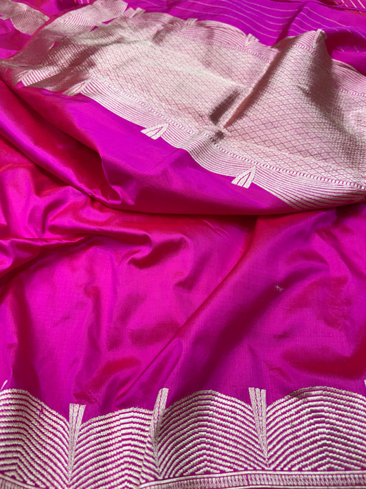 Pure Banarasi Katan Silk Plain Saree