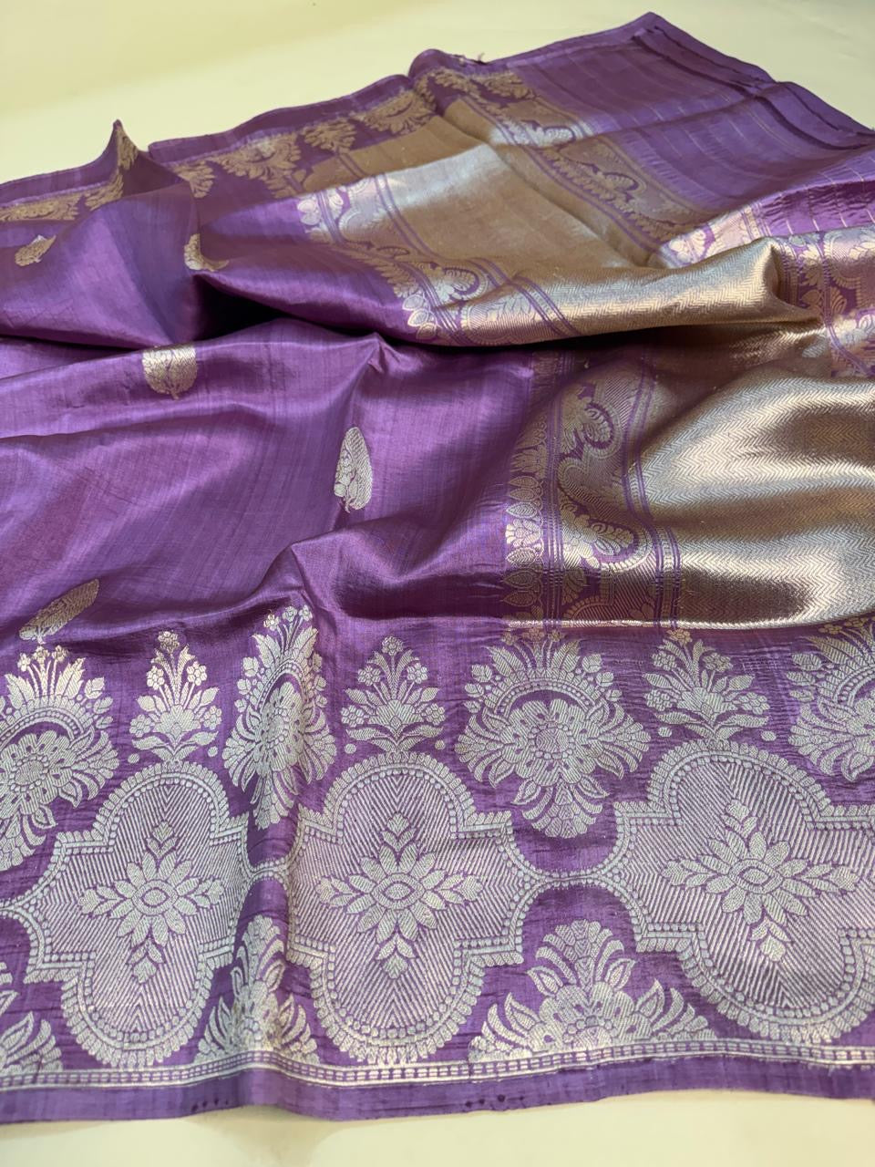 Dusty Pink Mango Silk Buti Saree