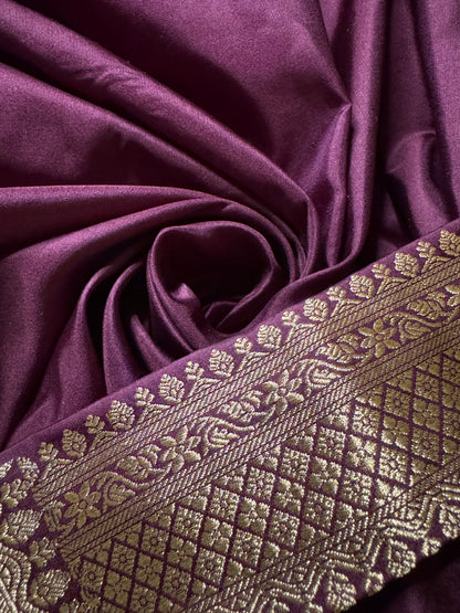 Pure Banarasi Katan Silk Mina Jaal Saree