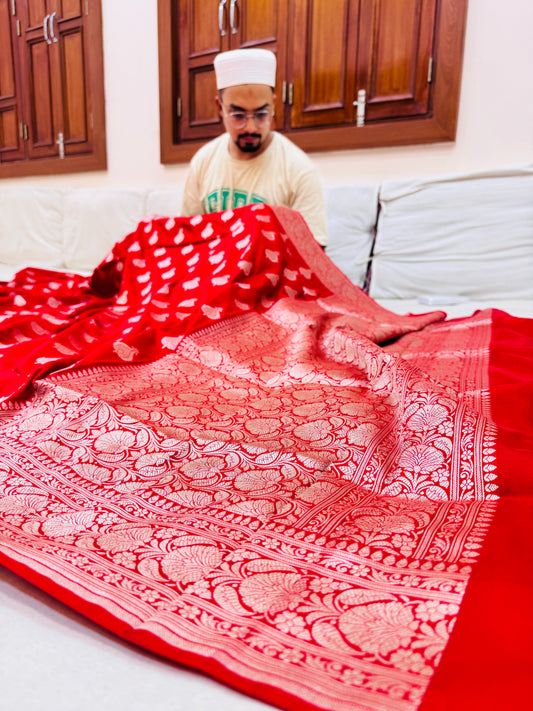 Pure Banarasi Katan Silk Buti Saree