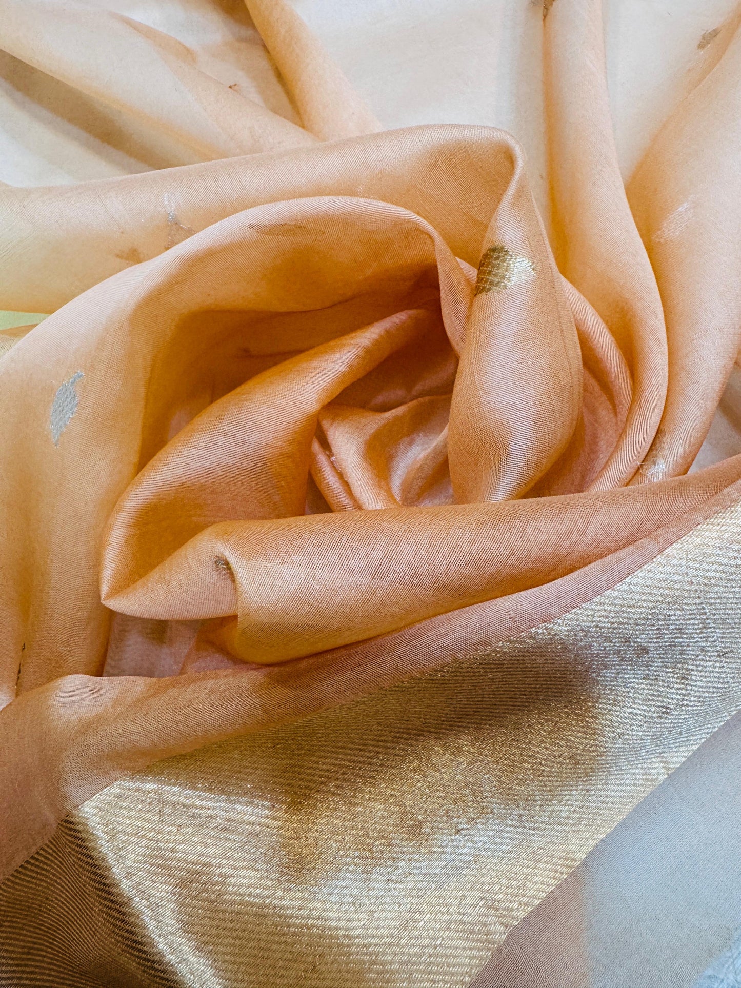 Pure Banarasi Organza Silk Rangkaat Half and Half Saree