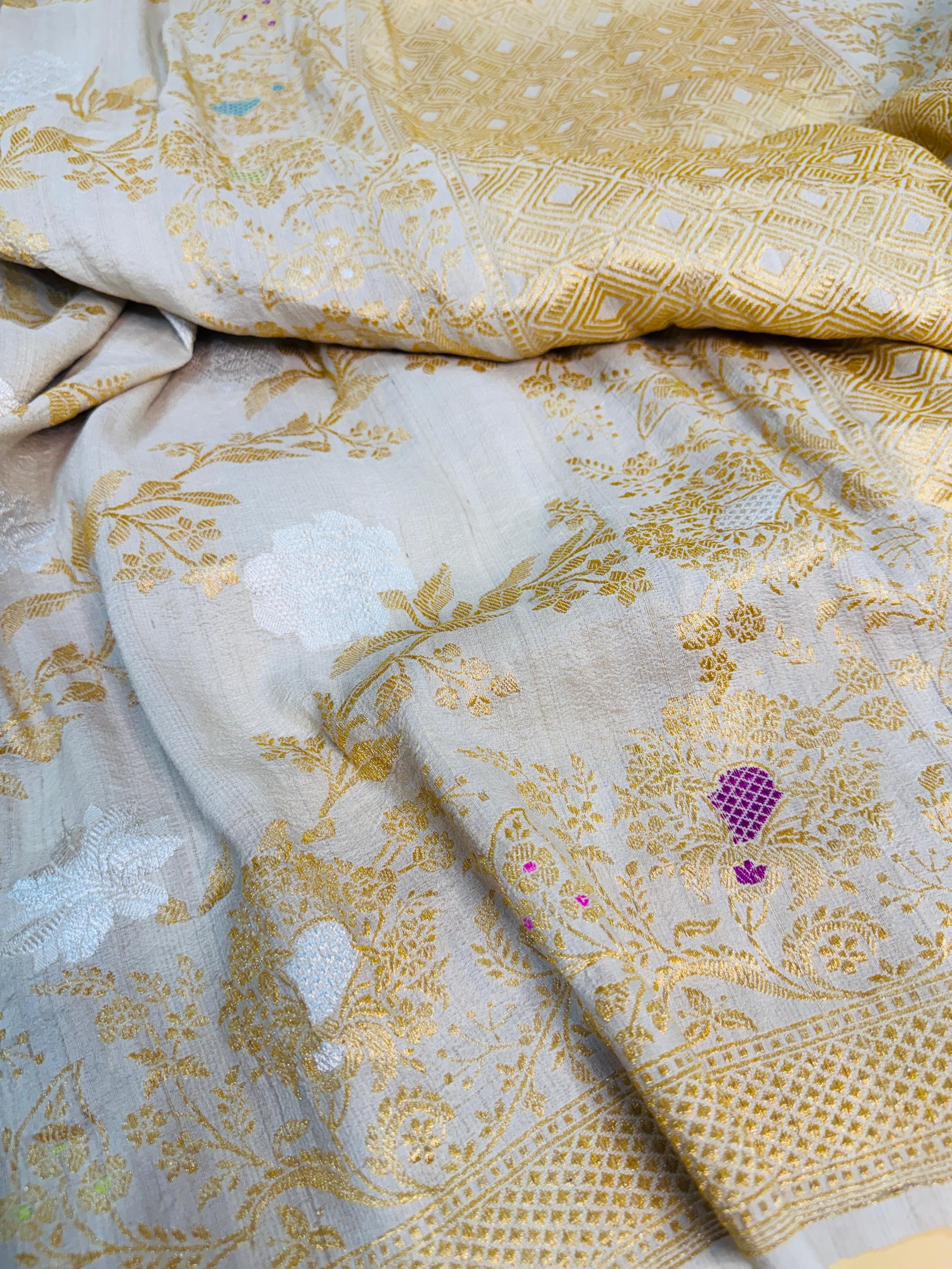 Pure Banarasi Tasar Silk Sona Rupa Saree