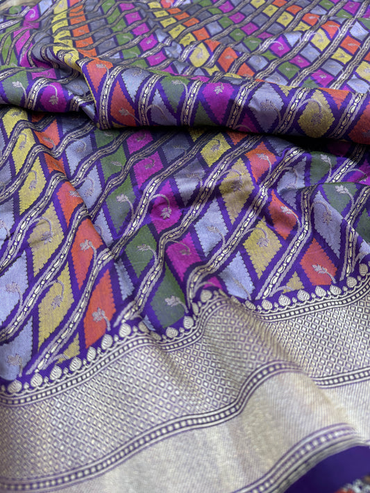 Pure Banarasi Katan Silk Rangkaat Saree