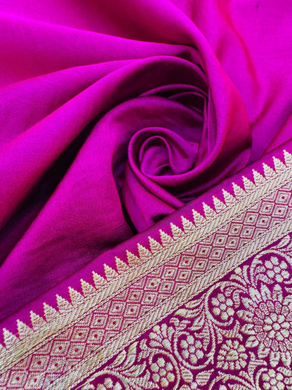 Pure Banarasi Satin Tanchoi Buti Saree