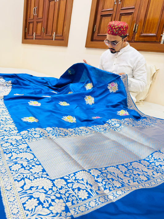 Pure Banarasi Katan Silk Buti Saree