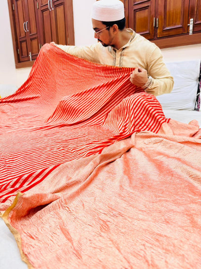 Pure Banarasi Munga Tissue Silk Saree