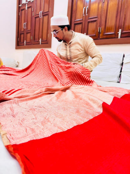 Pure Banarasi Munga Tissue Silk Saree
