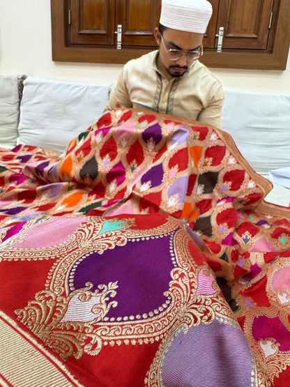 Pure Banarasi Katan Silk Rangkaat Saree