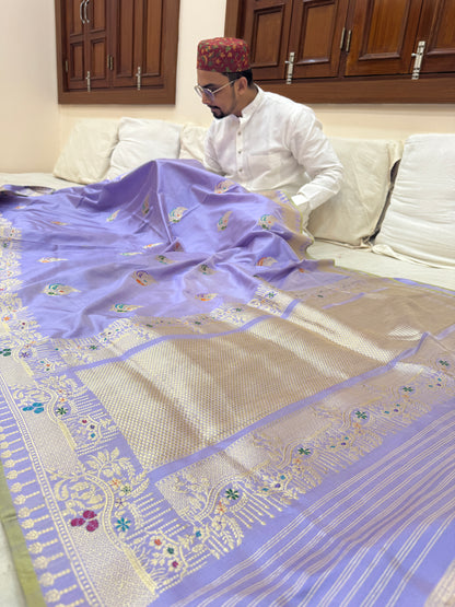 Pure Banarasi Katan Silk Mina Buta Saree