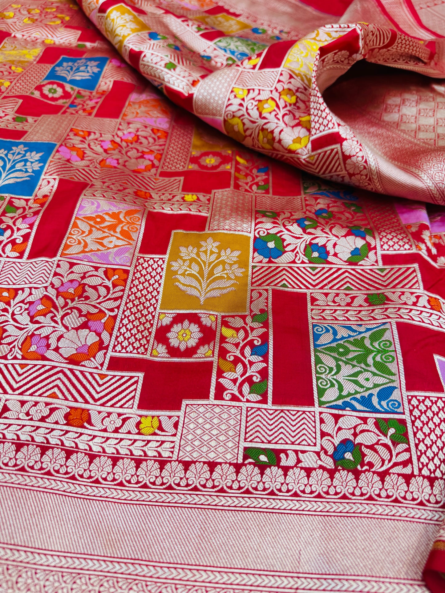 Pure Banarasi Katan Silk Rangkaat Saree