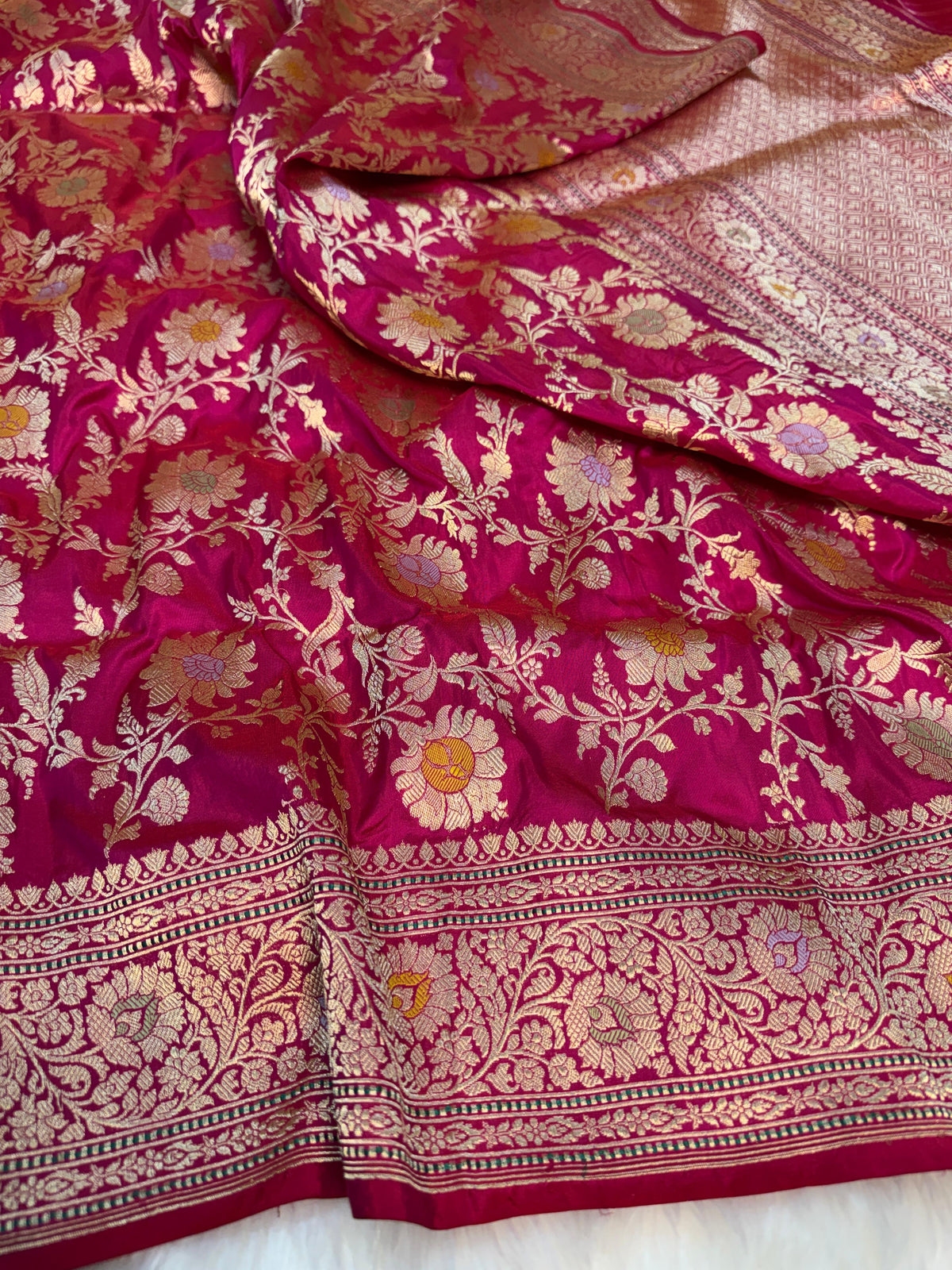 Katan Silk Mina Jaal Saree