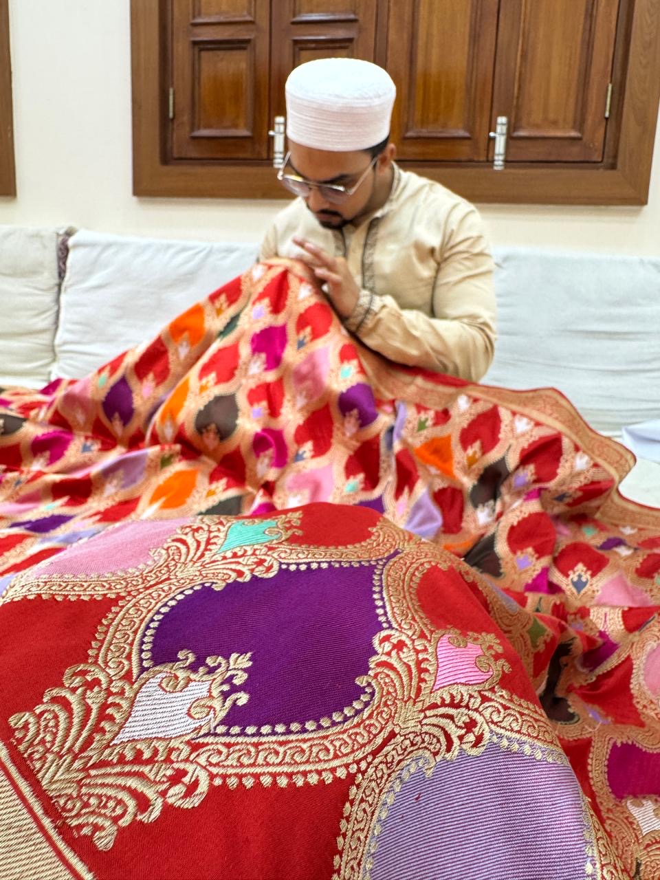 Pure Banarasi Katan Silk Rangkaat Saree