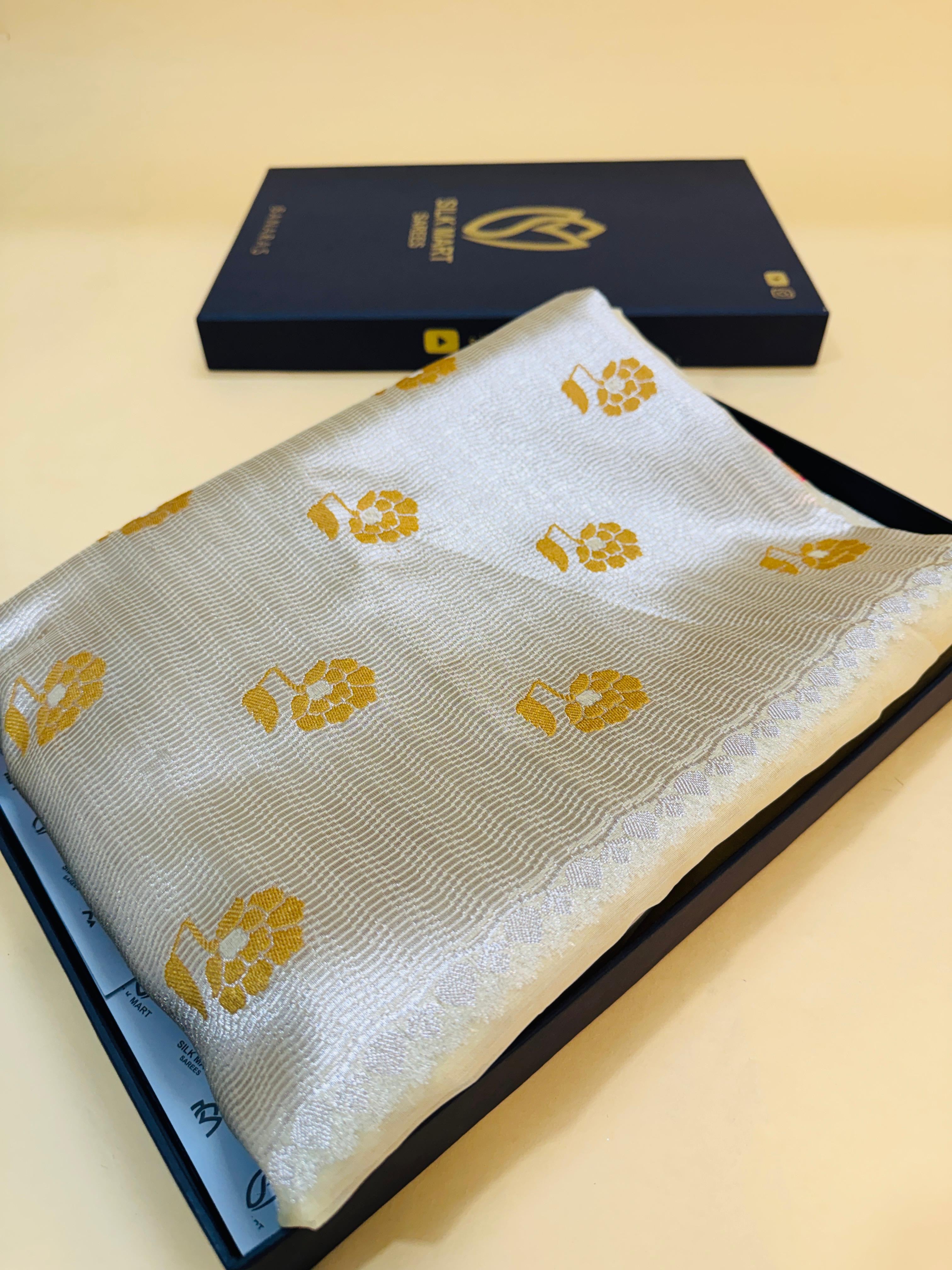 Art Silk Kora Designer Saree