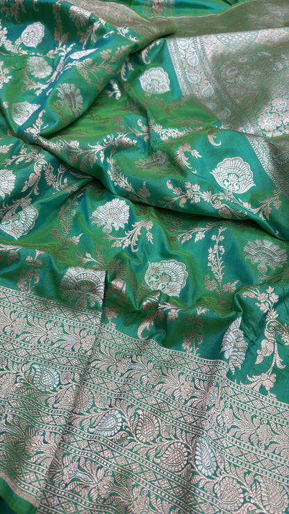 Pure Banarasi Katan Silk Jaal Saree