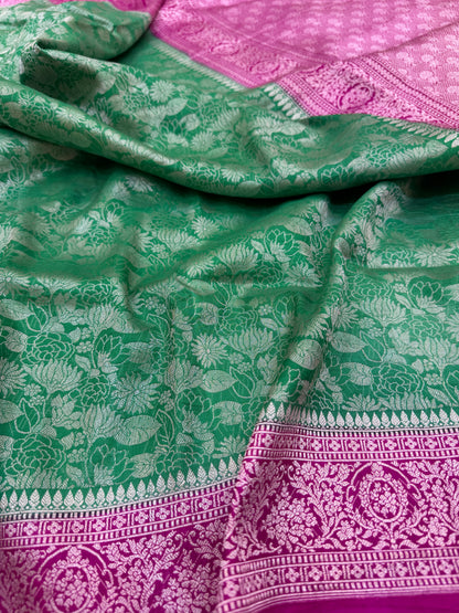 Pure Banarasi Katan Silk Tanchoi Saree