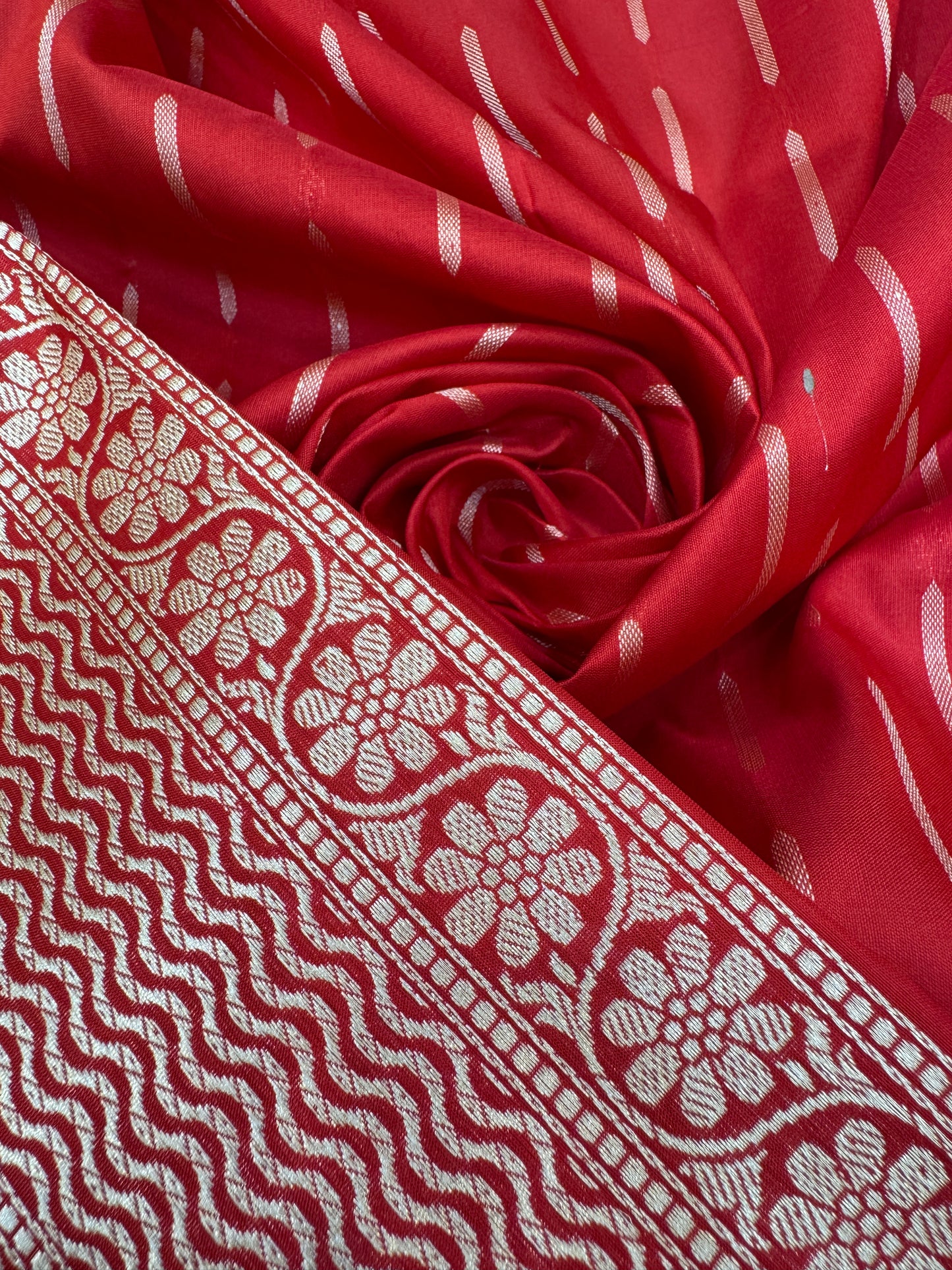Pure Banarasi Katan Silk Half and Half Saree