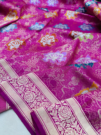 Pure Banarasi Katan Silk Brocade Sarees